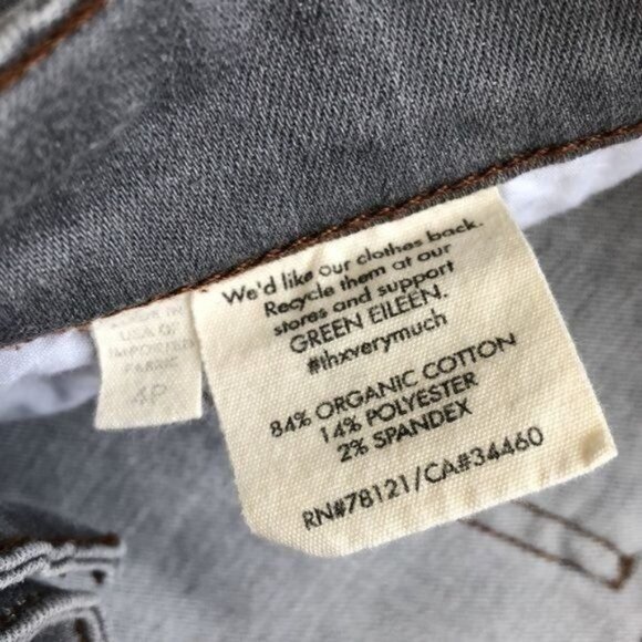 Eileen Fisher Organic Cotton Skinny Jeans in Gray - 4P - Picture 5 of 5